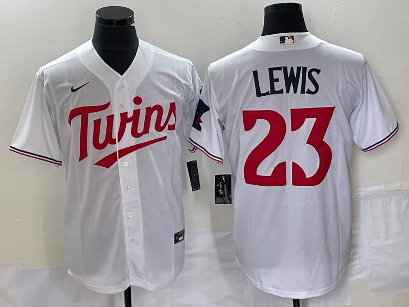 Men Minnesota Twins #23 Lewis Nike White Home Replica Player Game MLB Jersey->women mlb jersey->Women Jersey